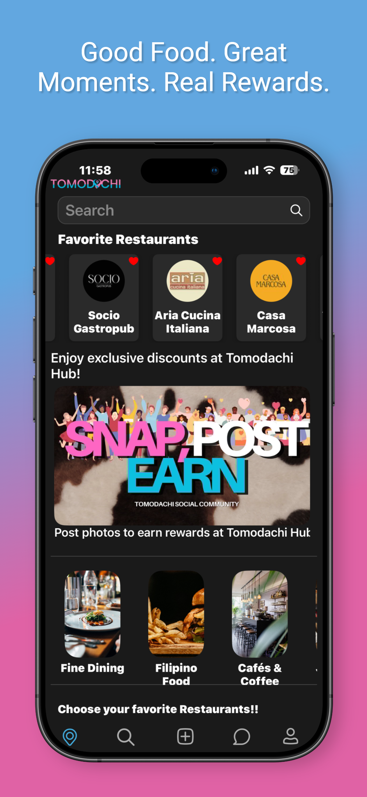 Tomodachi - Restaurant Discovery