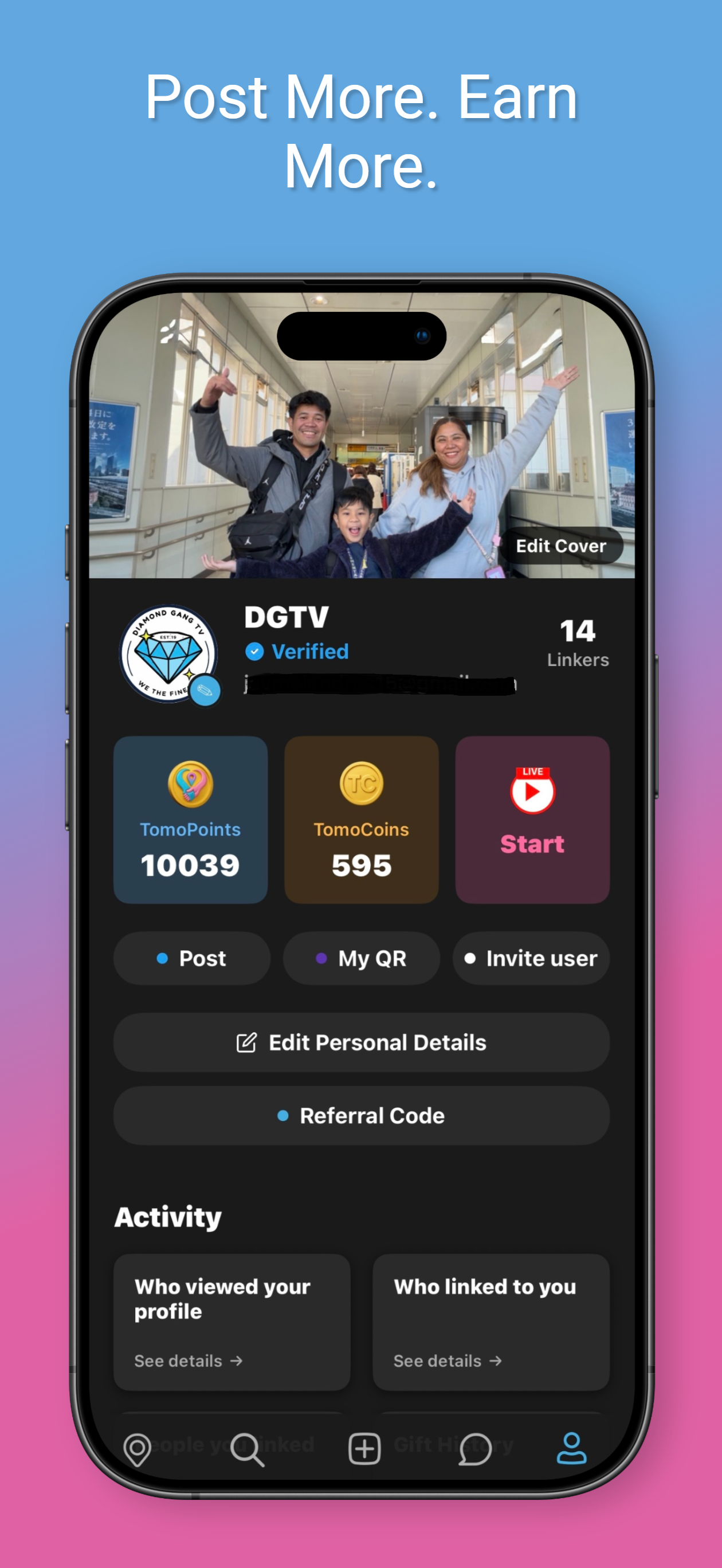 Tomodachi - Dashboard & Rewards
